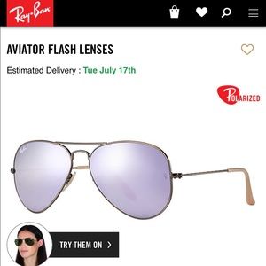 Ray Ban Aviator Polarized Flash Lenses